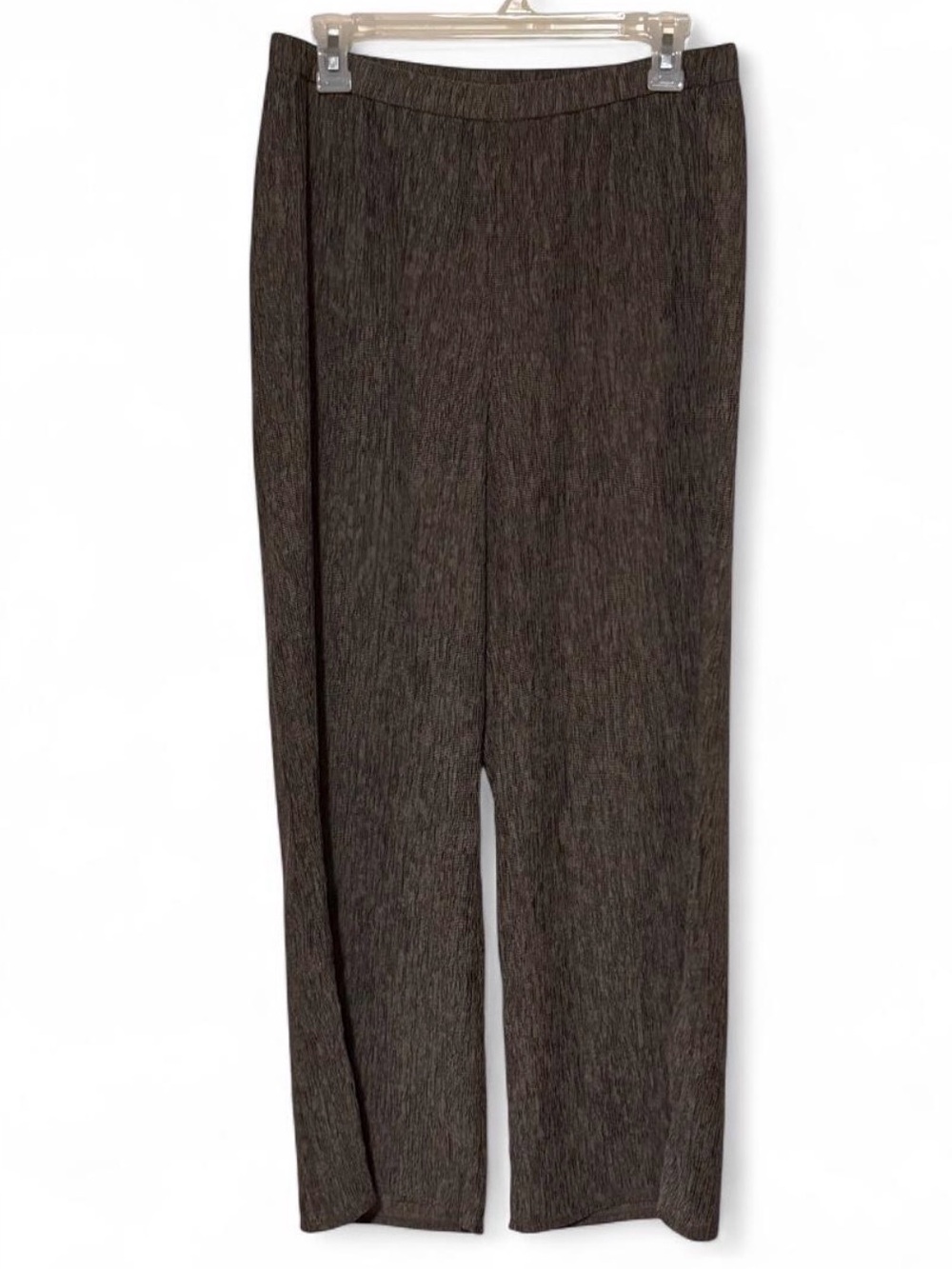 Eileen Fisher Organic Linen Plissé Puckered Gauze Wide Leg Pants S